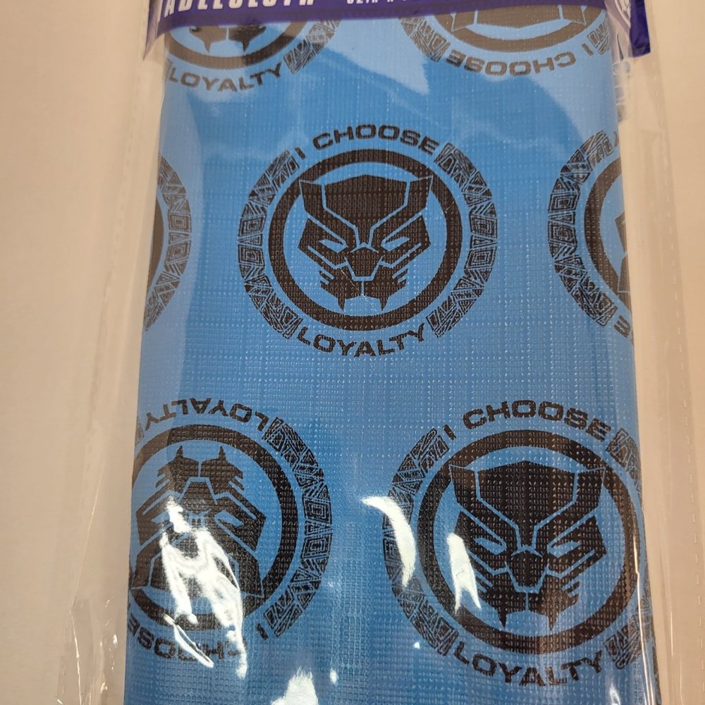 Marvel Black Panther Wakanda Forever Tablecloth 52x70in Blue Black New Party - Picture 4 of 7